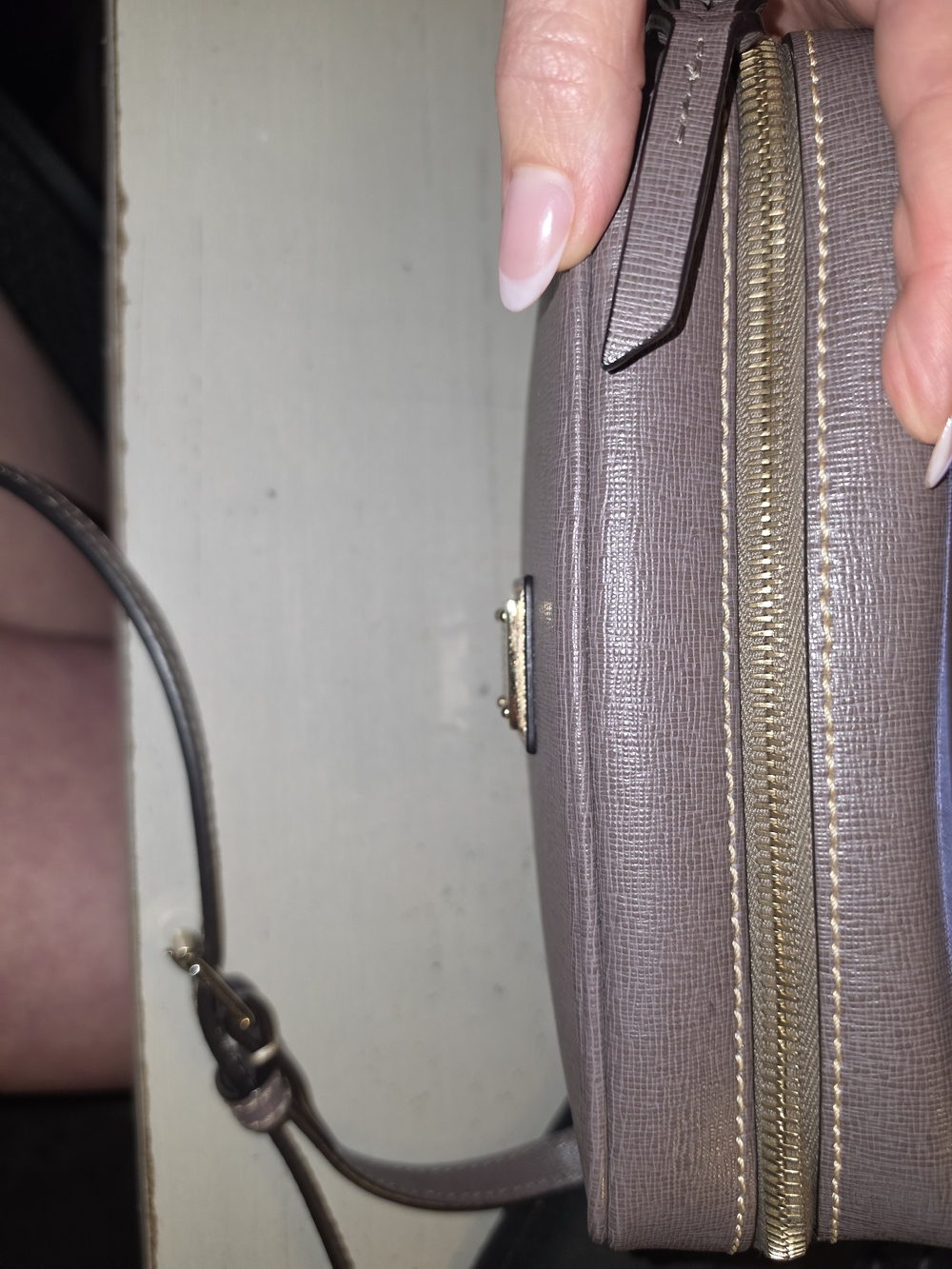 Dooney & Bourke Taupe Crossbody Bag - Picture 2 of 11